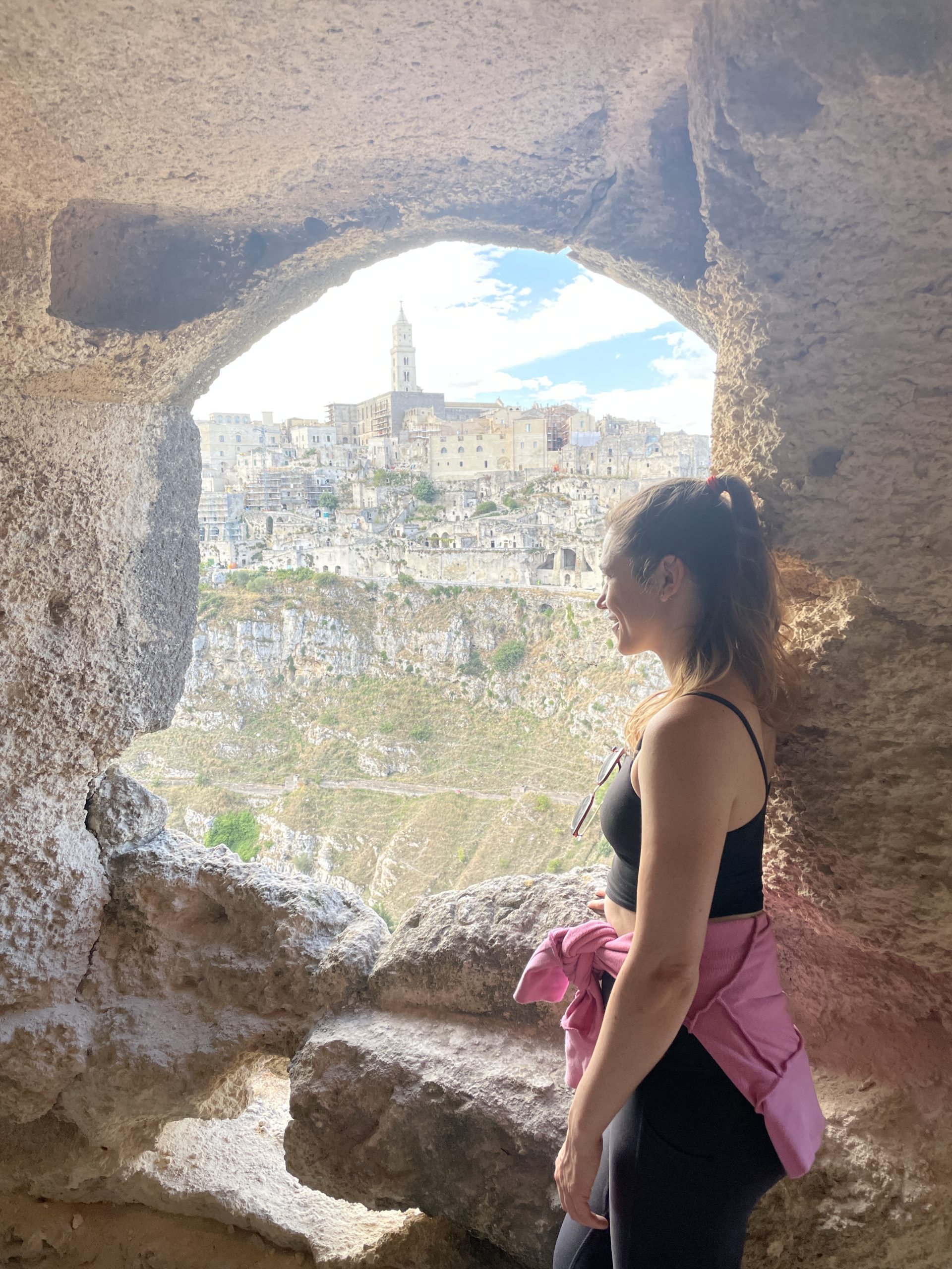 me looking out over Matera thinking about 10 years in italy